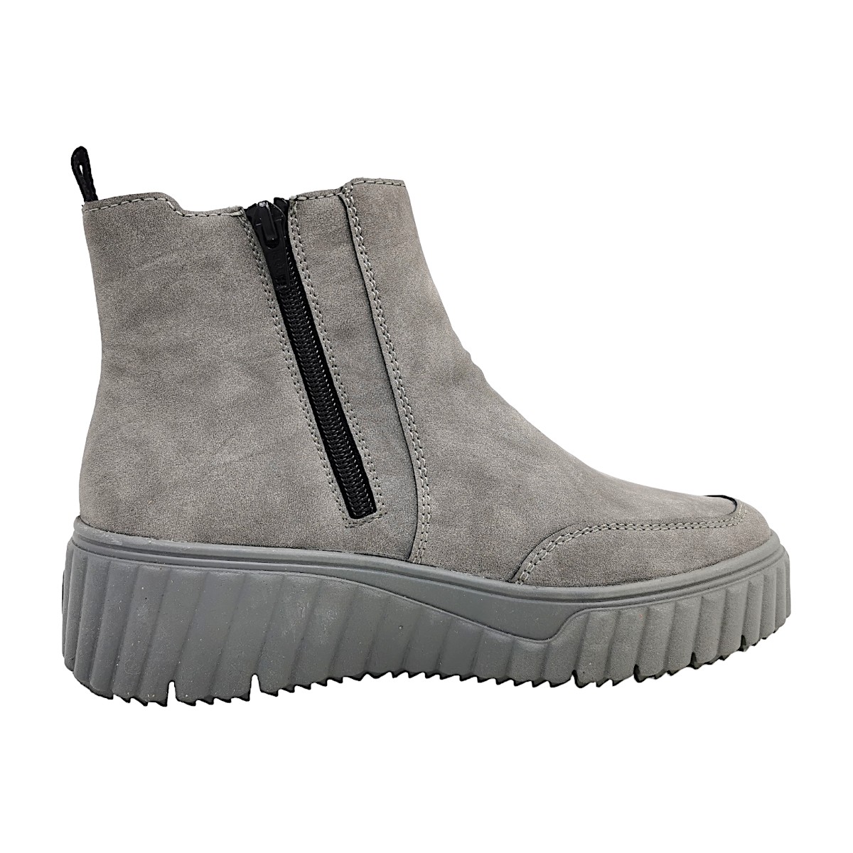 Rieker Damenschuhe Für lose Einlagen Stiefelette Grau Freizeit (40 grau, Größe 38 EU)