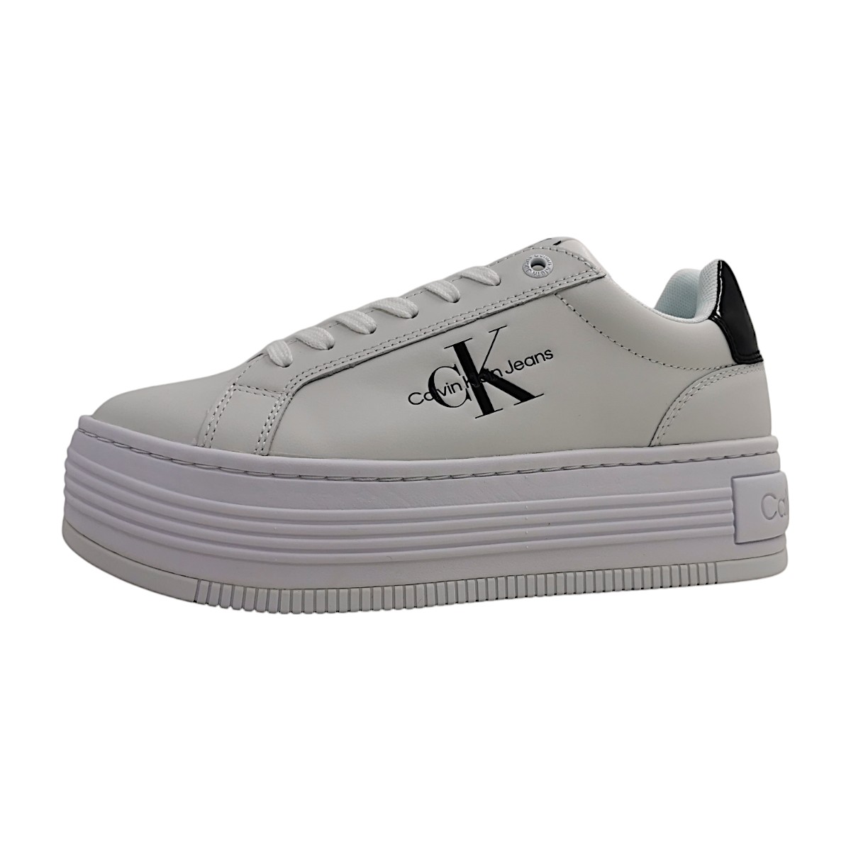 Calvin Klein Damenschuhe sportlicher Schnürer Weiß Freizeit Calvin Klein Damenschuhe sportlicher Schnürer Weiß Freizeit