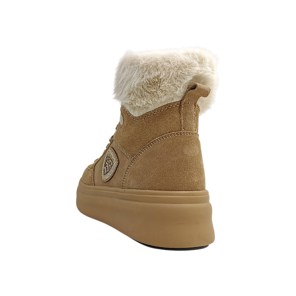 Blauer USA Emery Damenschuhe Stiefel Schnürer Winterstiefel Beige Freizeit (Beige BEI, Größe 39 EU)