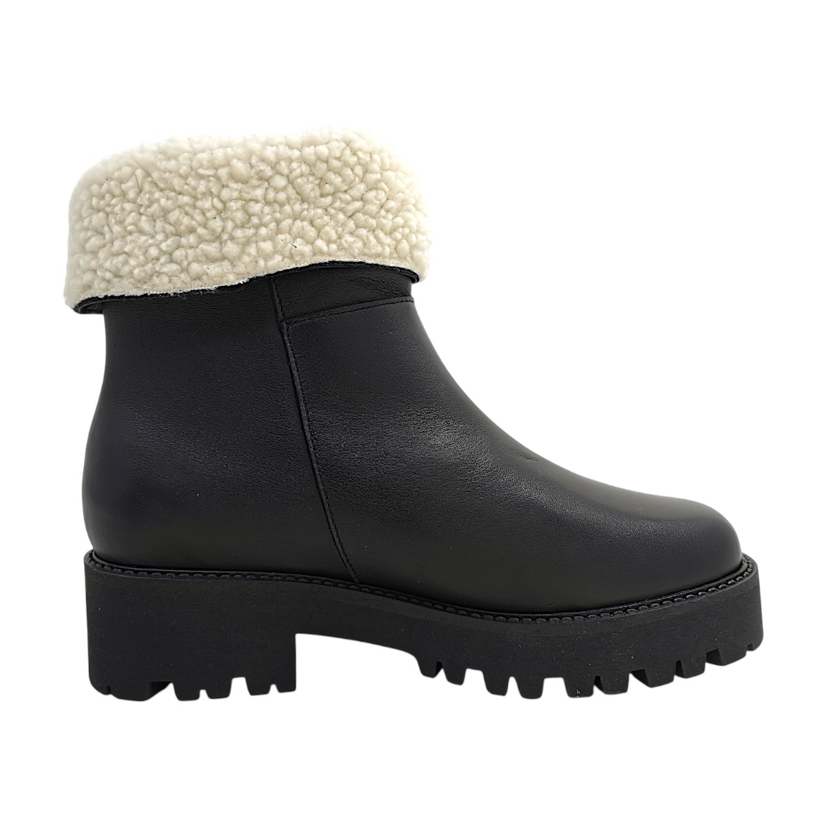 Palpa Teddy Damenschuhe Stiefel Reißverschluss Schwarz Freizeit (black teddy 11SA, Größe 39 EU)