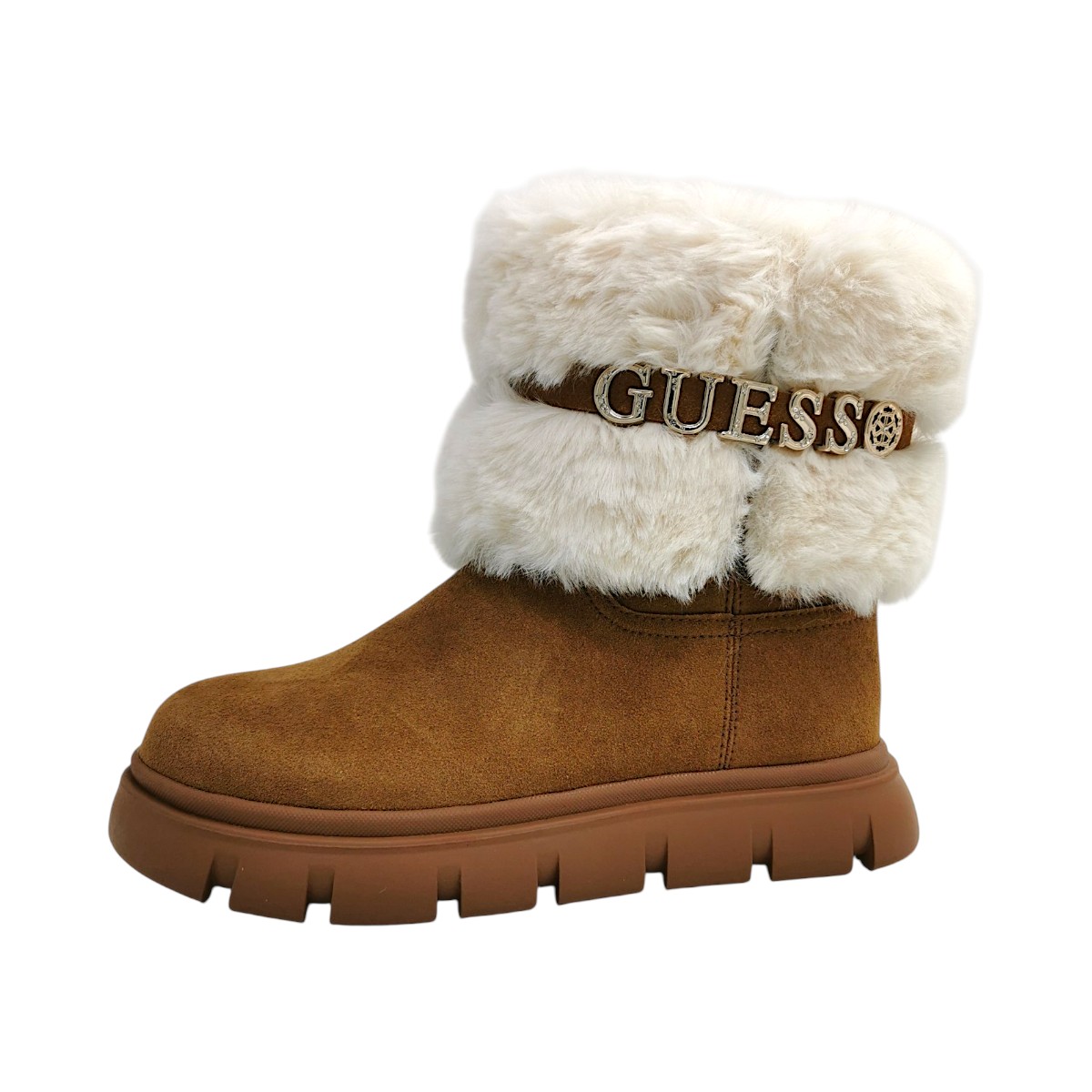 Guess Maribel Damenschuhe Reißverschluss Schaftstiefel Braun Freizeit (dark tan DTAN, Gr. 1:40)