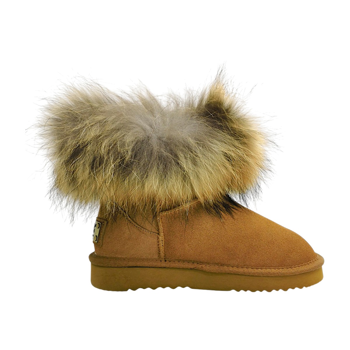 OOG Damenschuhe Gefüttert Schaftstiefel Braun Freizeit (camel, Größe 41 EU)