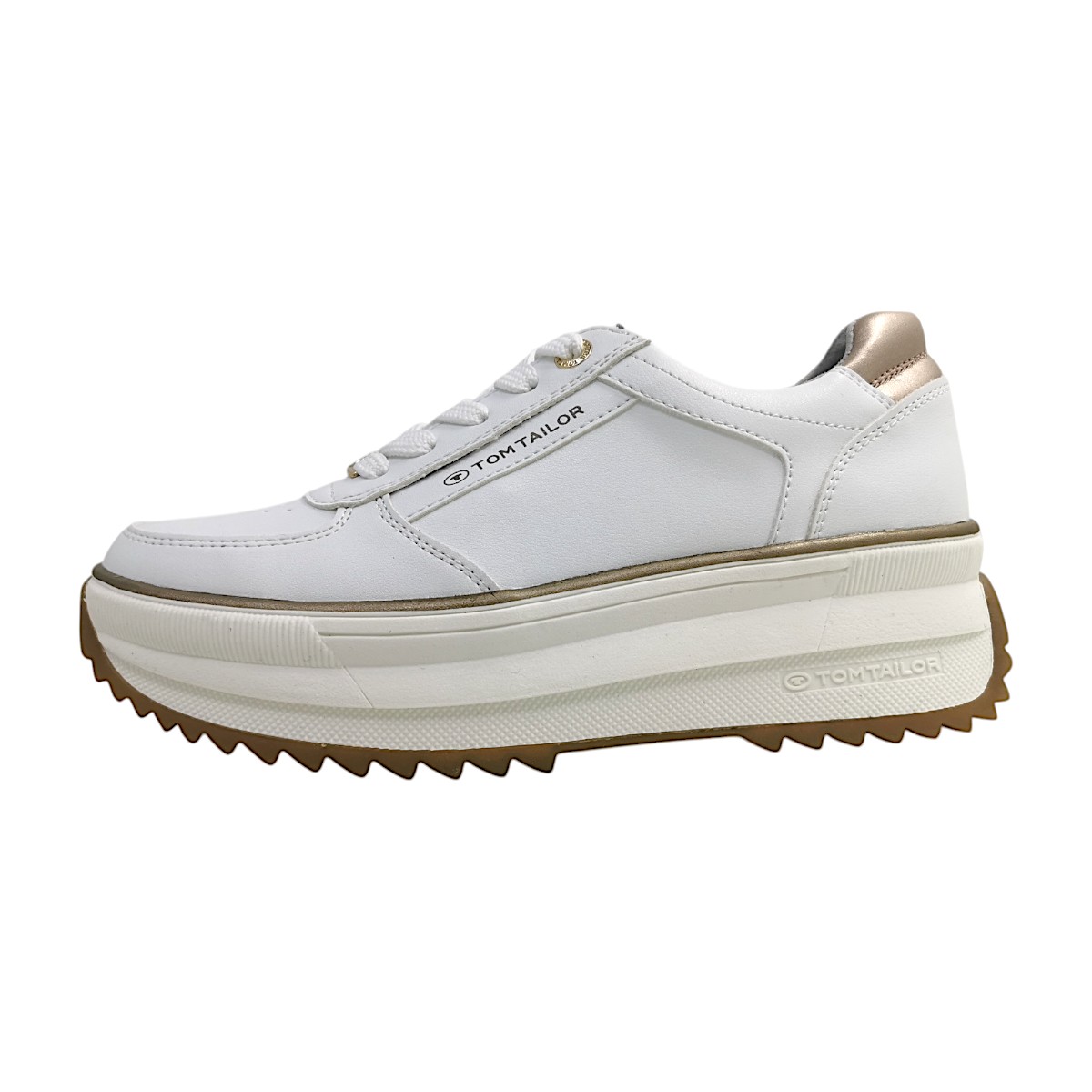 Tom Tailor Damenschuhe Schnürschuhe Sportive Weiß Freizeit Tom Tailor Damenschuhe Schnürschuhe Sportive Weiß Freizeit