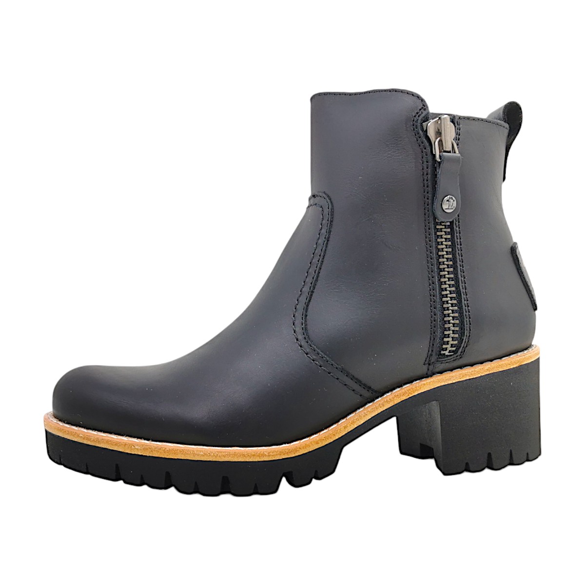 Panama Jack Damenschuhe Stiefel Reißverschluss Schwarz Freizeit