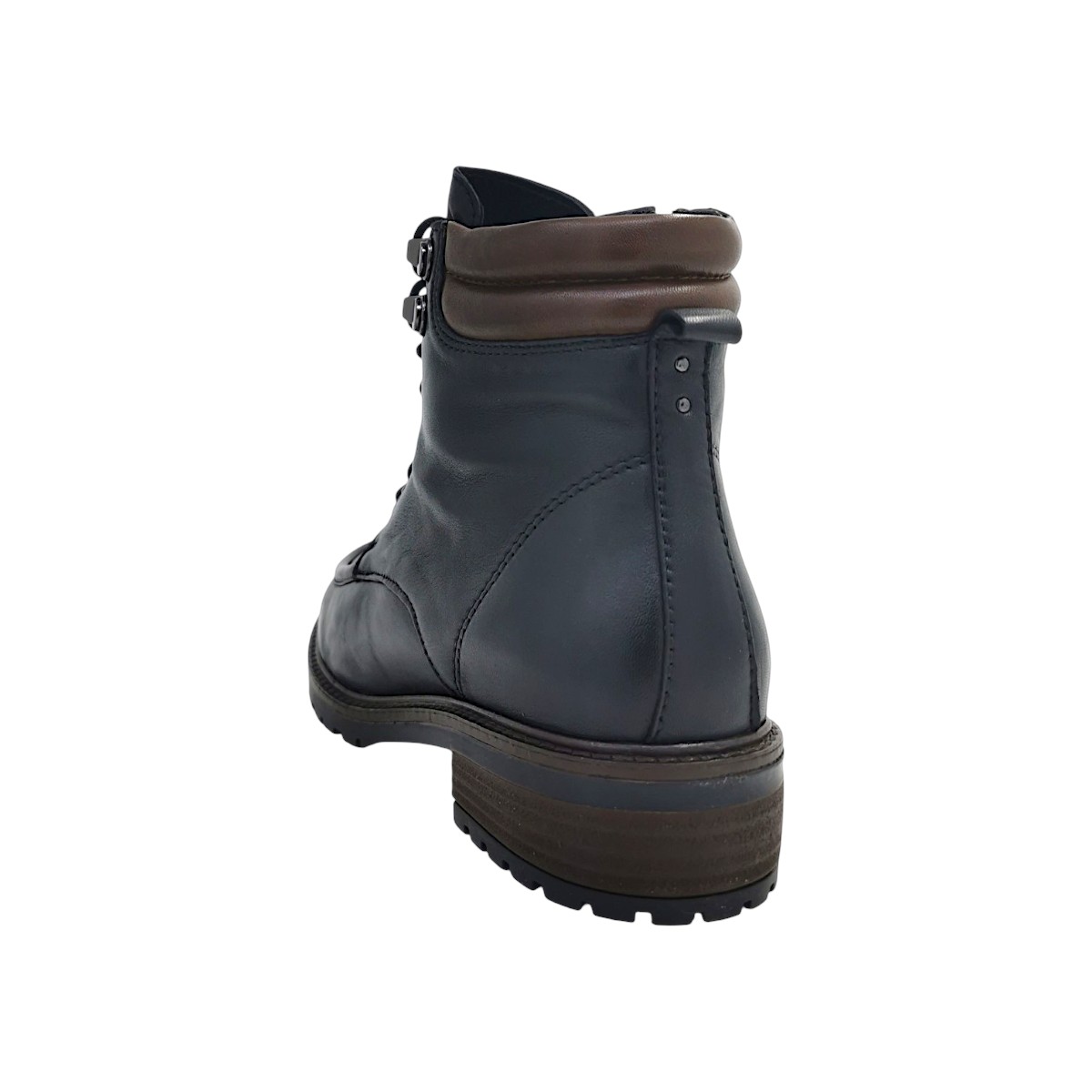 Cleo Damenschuhe Stiefel Schnürer Schnürstiefel Schwarz Freizeit (Golve black/castagno, Größe 39 EU)