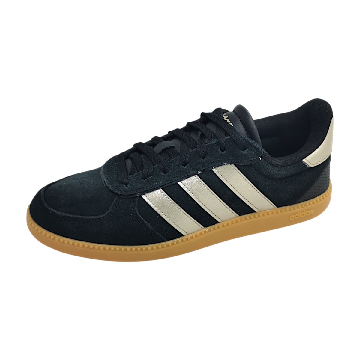 adidas Breaknet Sleek Damenschuhe sportlicher Schnürer Schwarz Freizeit (black/met./gum, Größe 42 EU)