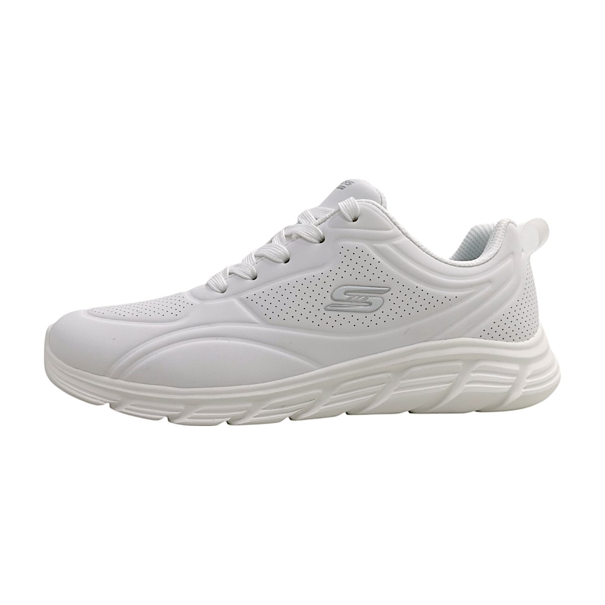 Skechers Bobs B Flex Lo Sportschuhe Herren Trainingsschuhe sportlicher Schnürer Weiß Freizeit