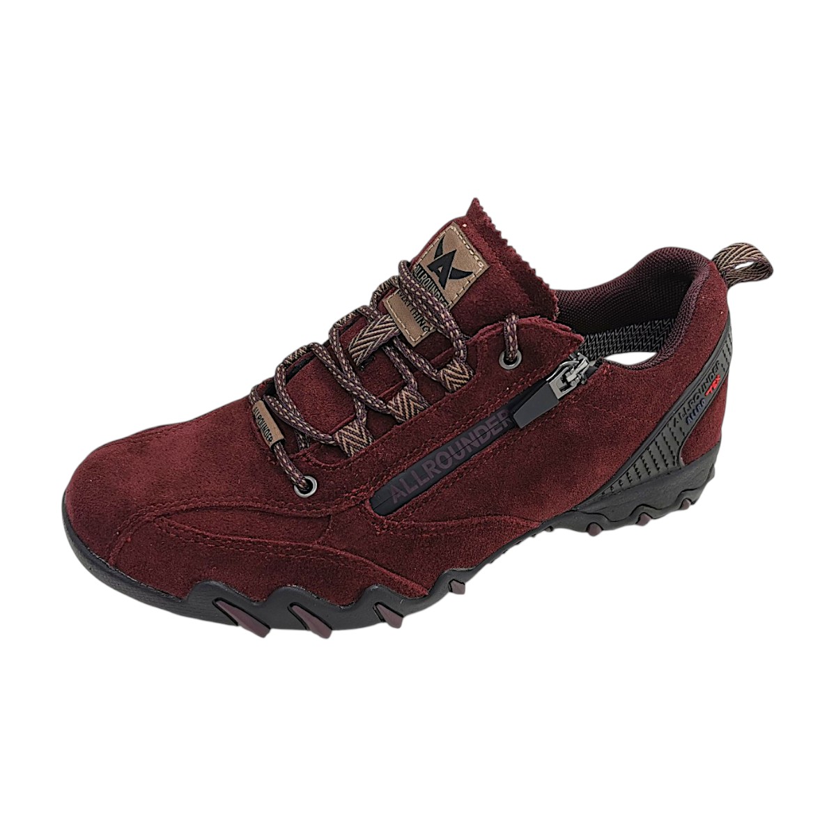 Allrounder by Mephisto Nizar-Tex Damenschuhe Schnürschuhe Sportive Rot Freizeit (madera 93, Gr. 2:4.5)