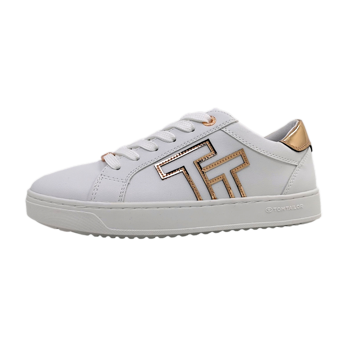 Tom Tailor Damenschuhe Schnürschuhe Sportive sportlicher Schnürer Weiß Freizeit