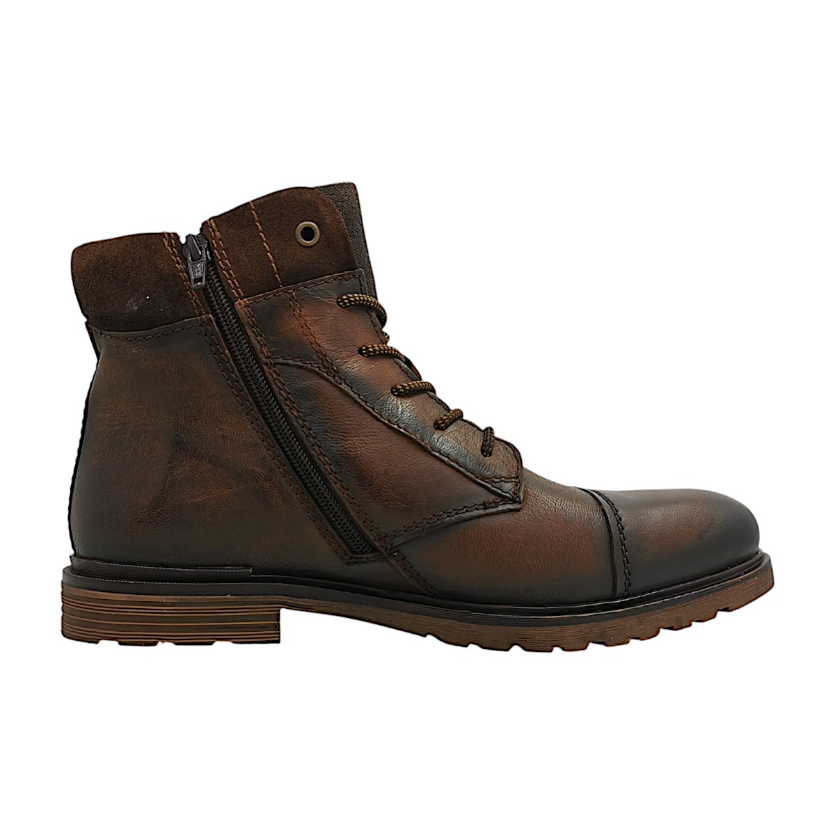 Bugatti Herrenschuhe Schnürstiefel Braun Freizeit (dark brown 6100, Größe 44 EU)