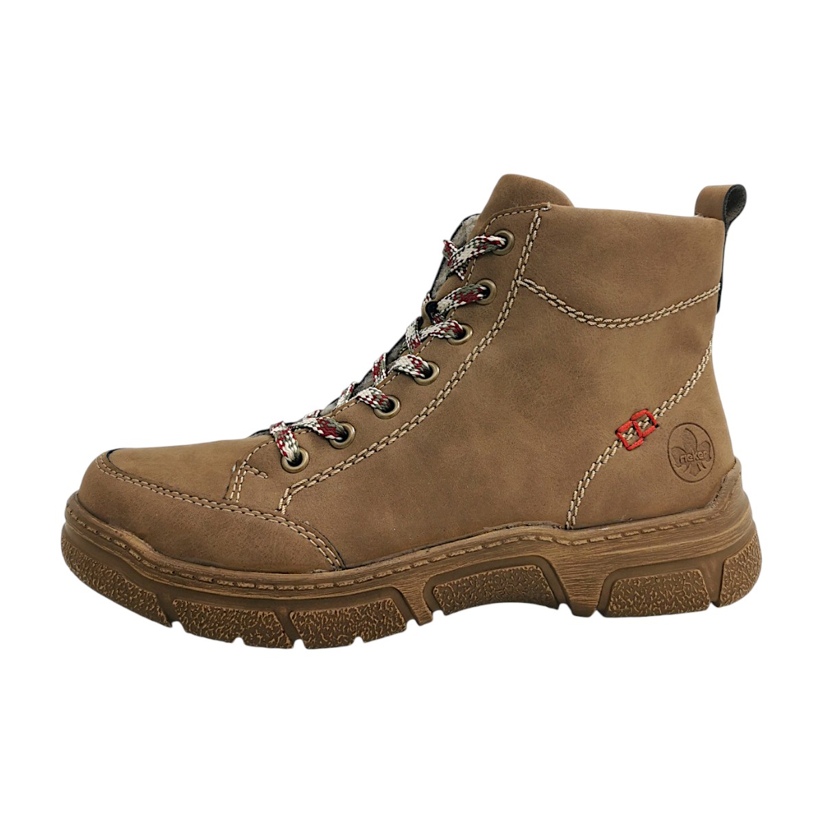 Rieker Damenschuhe Stiefel mit Reißverschluss Braun Freizeit (wood, Gr. 1:39)