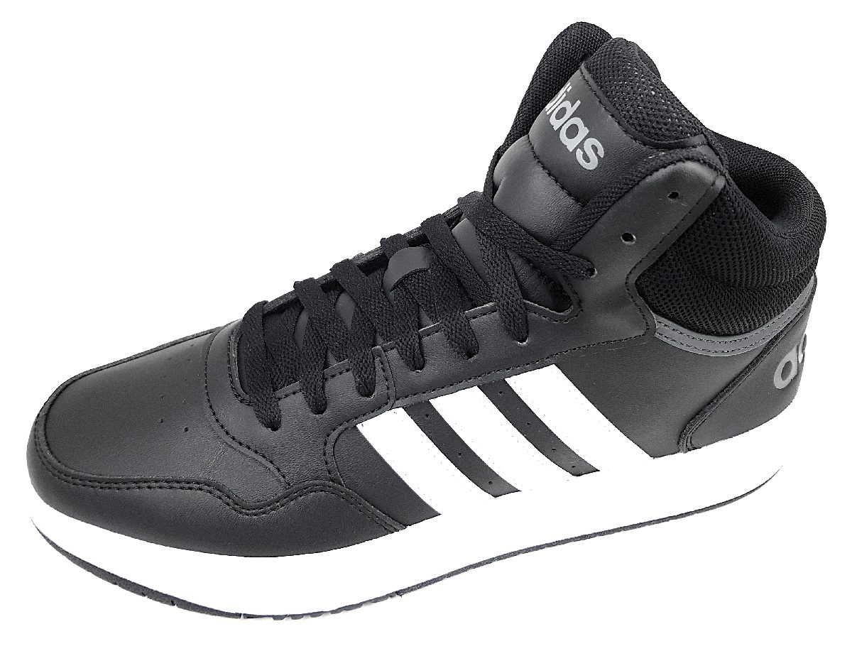adidas Hoops 3.0 MID Sportschuhe Herren Trainingsschuhe Trainingsschuh Schwarz Freizeit (cblack/ ftwwht, Größe 40.5 EU)