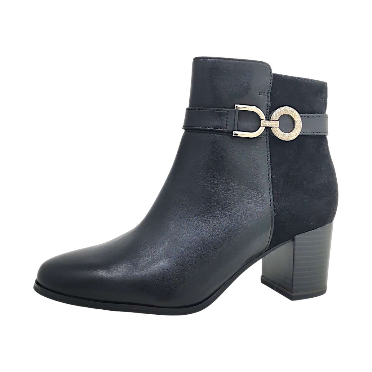 Caprice Damenschuhe Stiefeletten Stiefelette Schwarz Freizeit (black comb 019, Größe 40 EU)