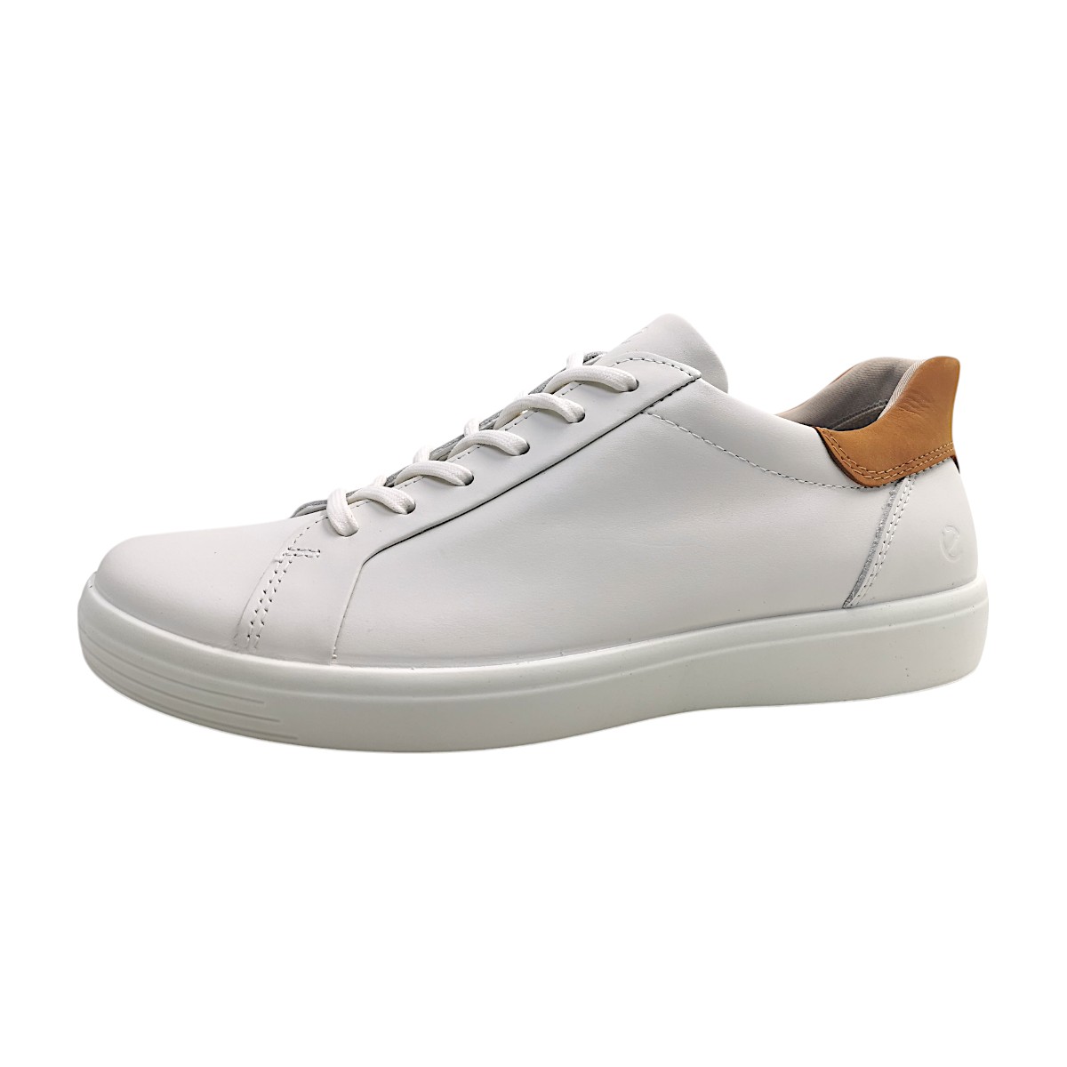 Ecco Soft 7 Easy Slip Lace Herrenschuhe Schnürschuhe Weiß Freizeit