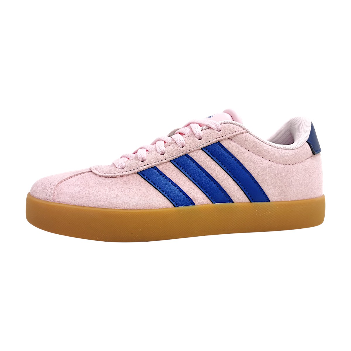 adidas K Court Sportschuhe Kinder Sneaker sportlicher Schnürer Rosa Freizeit (Rose Blue, Gr. 2:4.5)