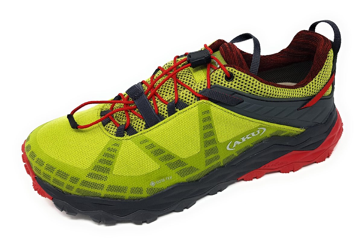 AKU Fly Rock GTX Sportschuhe Herren Outdoorschuhe Trekkingschuh (704- Lime / Red, Gr. 2:12.5)