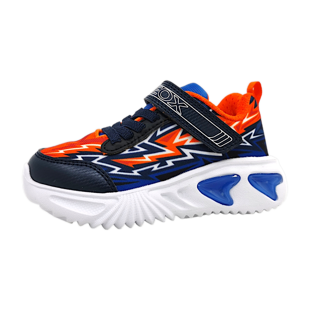Geox Assister Bay Kinderschuhe Jungen Halbschuhe Klettschuh Blau Freizeit