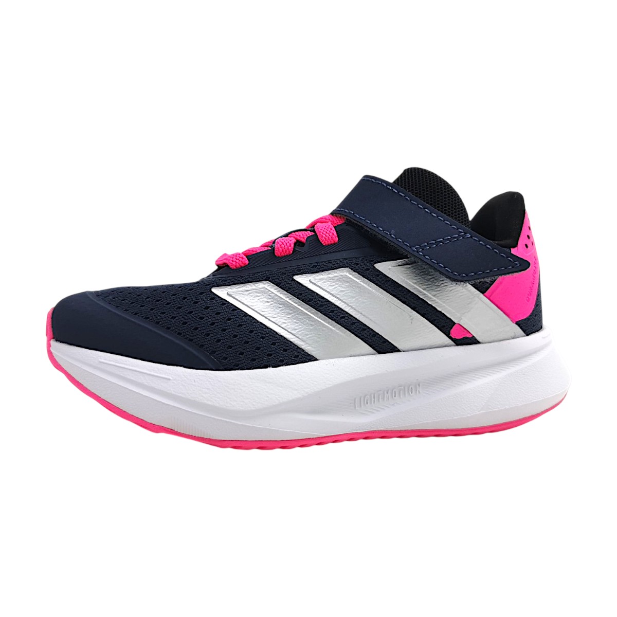 adidas Duramo SL2 ELC Sportschuhe Kinder Laufschuhe Klettschuh Blau Freizeit (navy/silver/pink, Gr. 1:28)