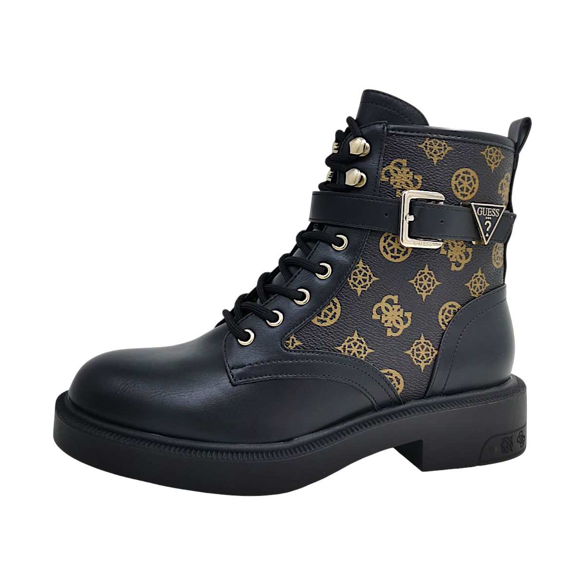 Guess Fellini Damenschuhe Schnürstiefel Schwarz Freizeit (black/brown BLKBR, Größe 39 EU) Guess Fellini Damenschuhe Schnürstiefel Schwarz Freizeit (black/brown BLKBR, Größe 39 EU)