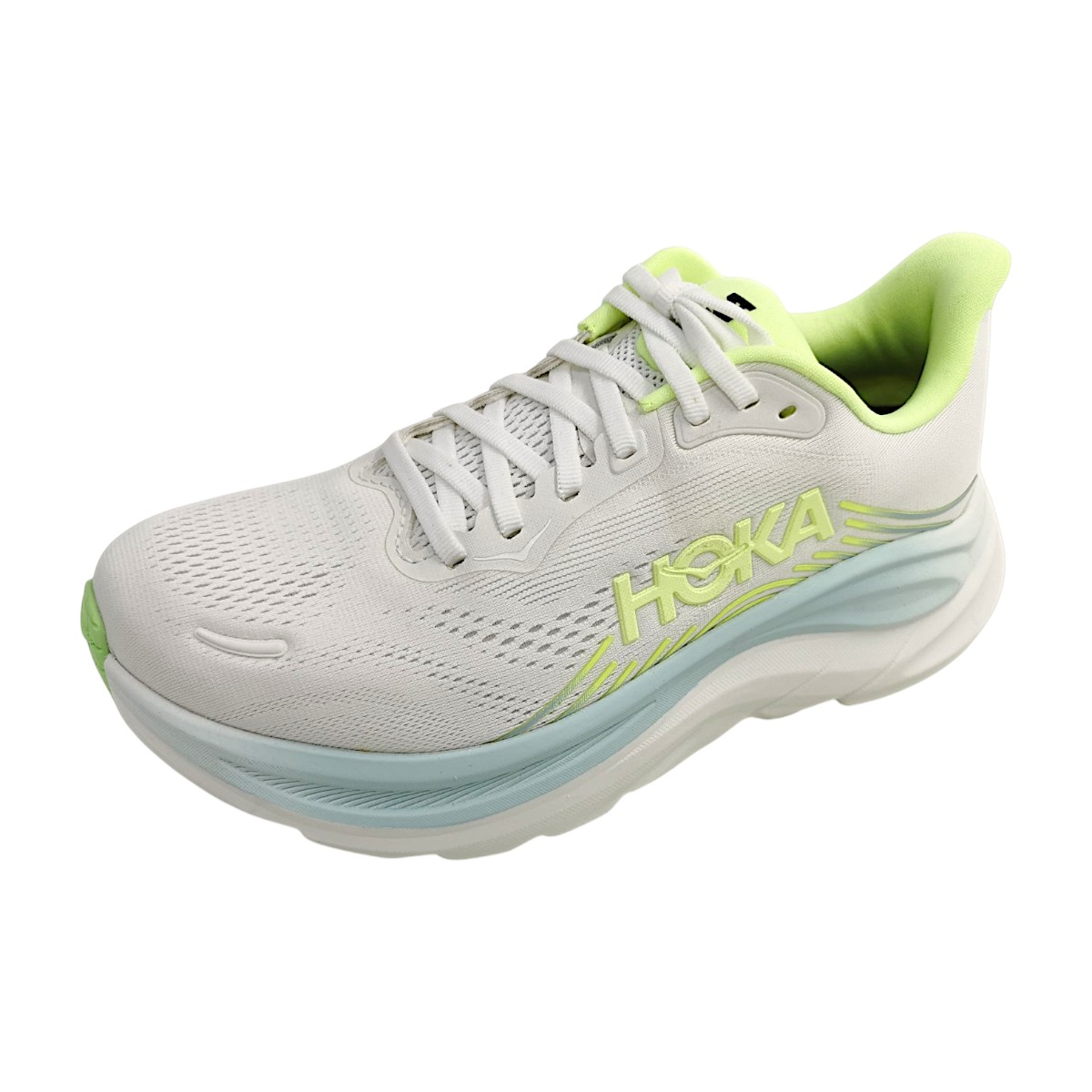 Hoka W Clifton 11 1176573B-FYZ Weiß frost/neon yuzu