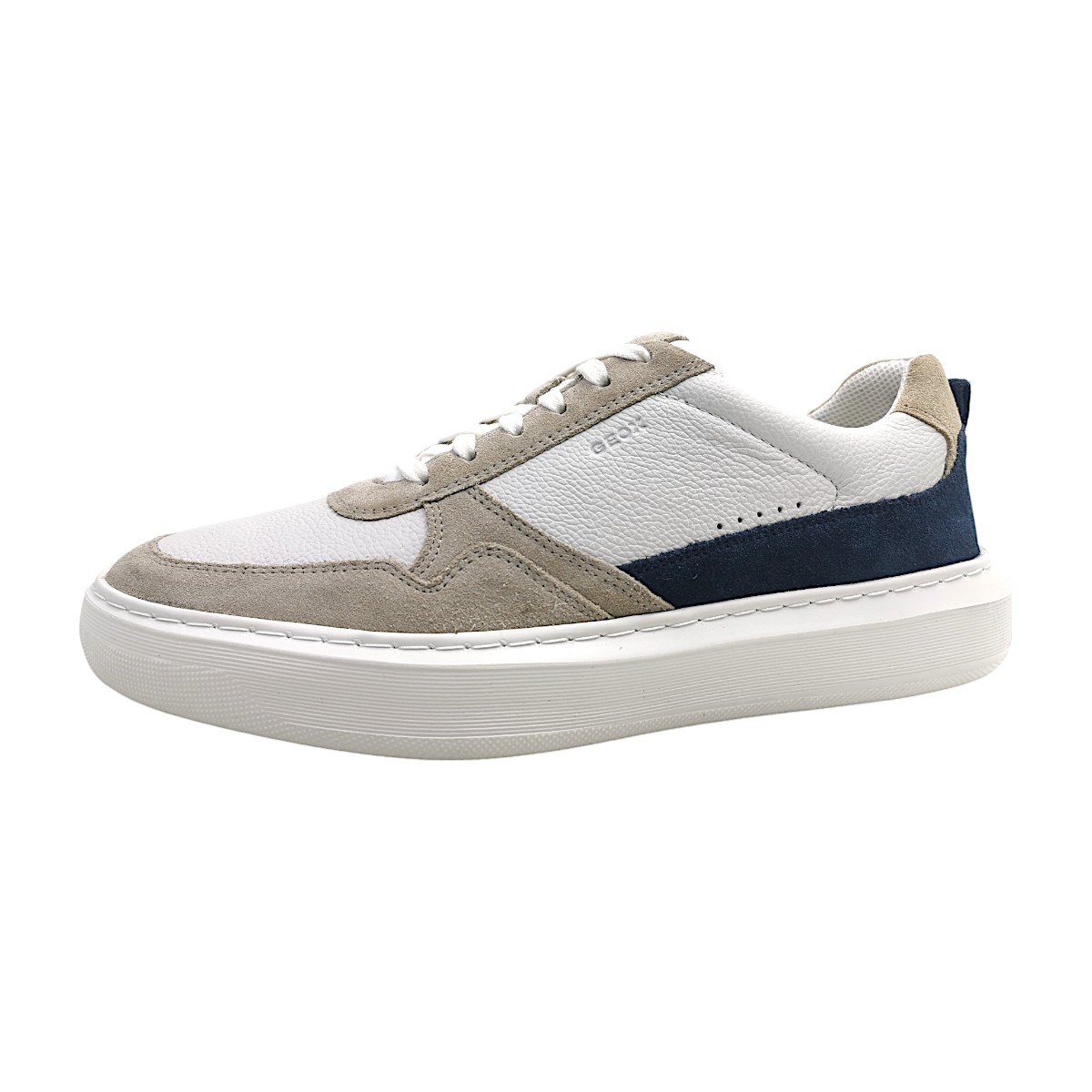 Geox Deiven Herrenschuhe Schnürschuhe Schnürer Weiß Freizeit