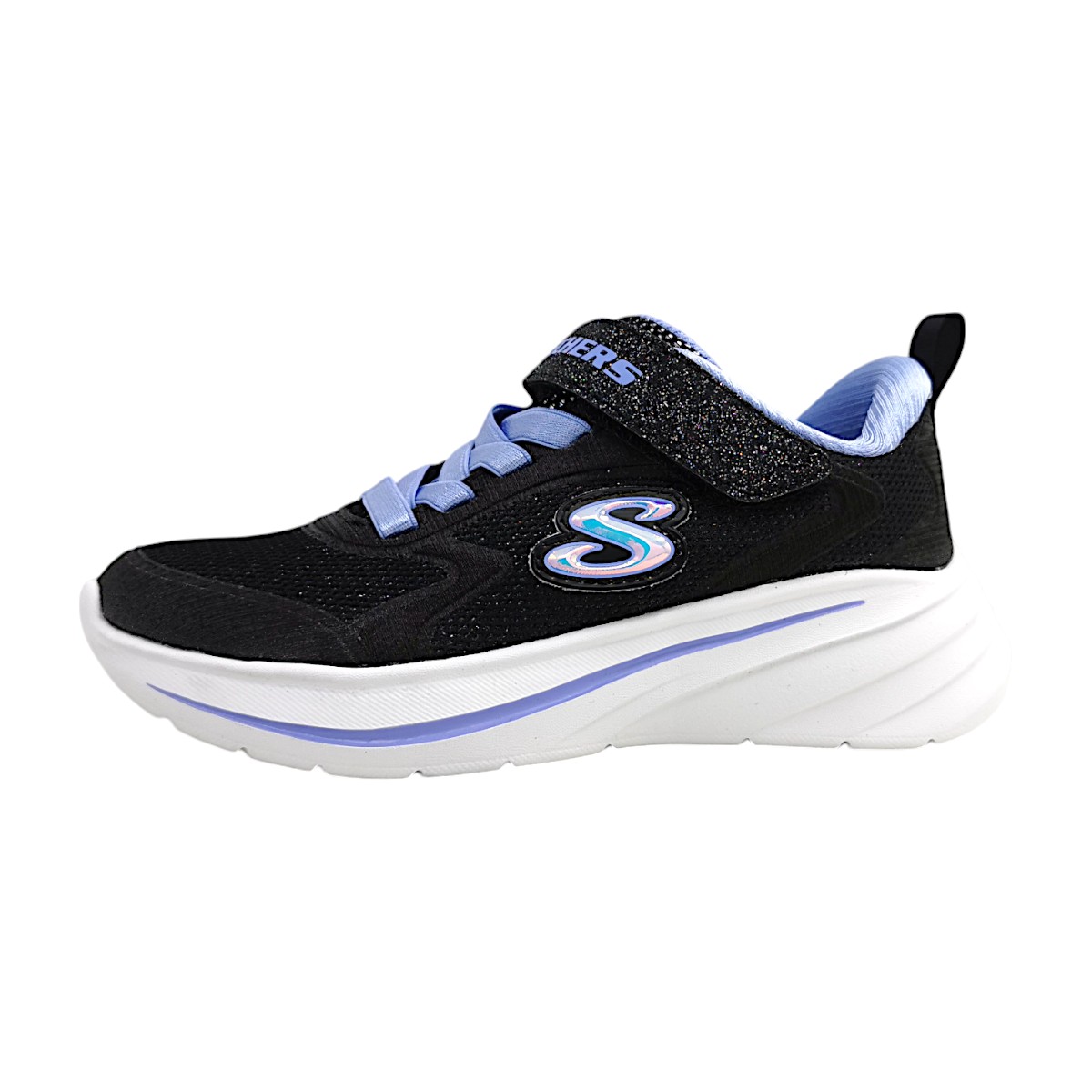 Skechers Kinderschuhe Mädchen Halbschuhe Klettschuh Schwarz Freizeit