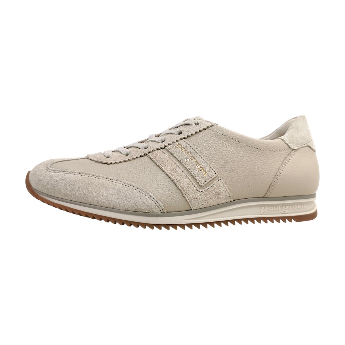 Paul Green Damenschuhe Schnürschuhe Sportive Beige Freizeit
