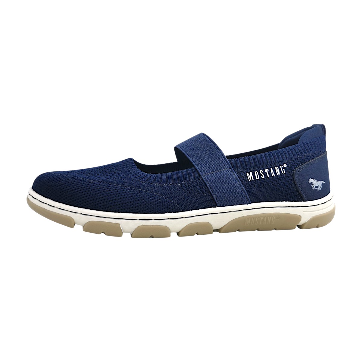 Mustang Damenschuhe Halbschuhe Slipper Ballerina Blau Freizeit
