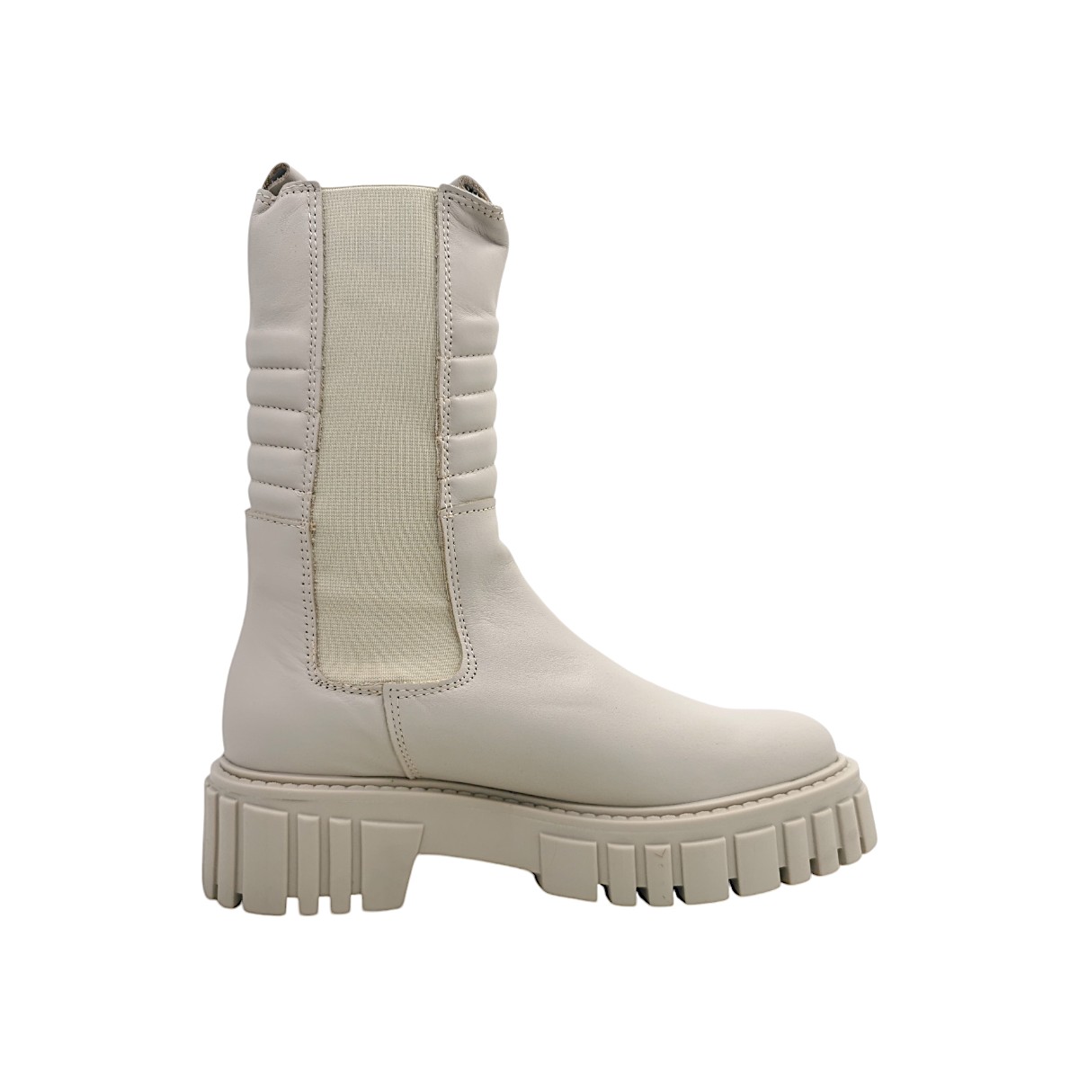 Palpa Damenschuhe Stiefel Weiß Freizeit (Beige, Größe 41 EU)