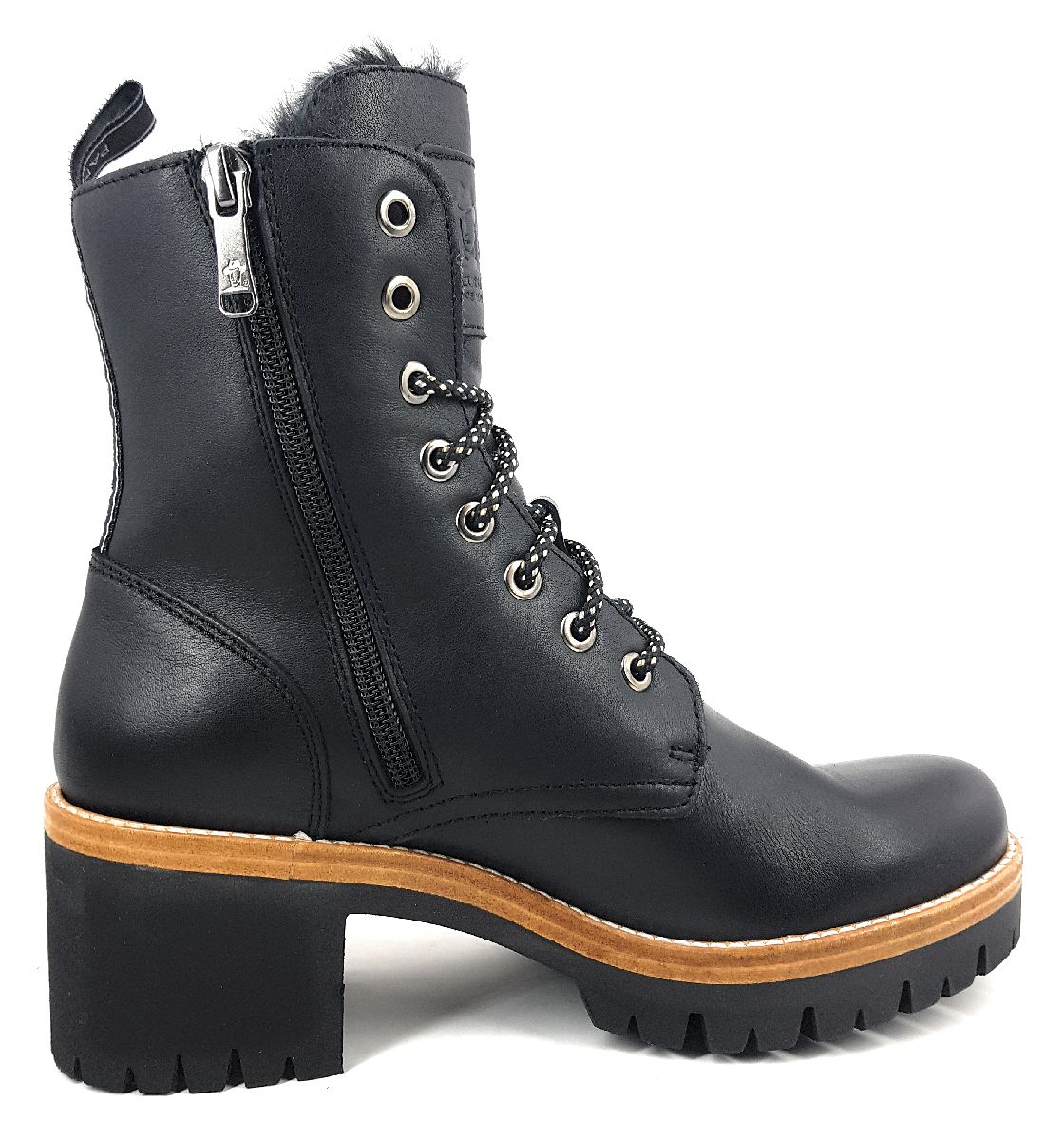 Panama Jack Damenschuhe Stiefel Schnürer Stiefel Schwarz Freizeit (negro - black, Größe 37 EU)