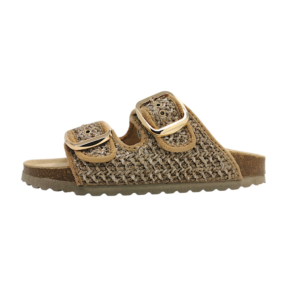 Jane Klain Damenschuhe Hausschuhe Pantolette Braun Freizeit