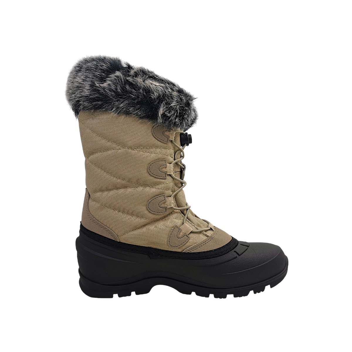 Kamik CHA MOMENTUM3 Damenschuhe Stiefel Gefüttert Winterstiefel Schwarz Freizeit (Charcoal, Größe 42 EU)