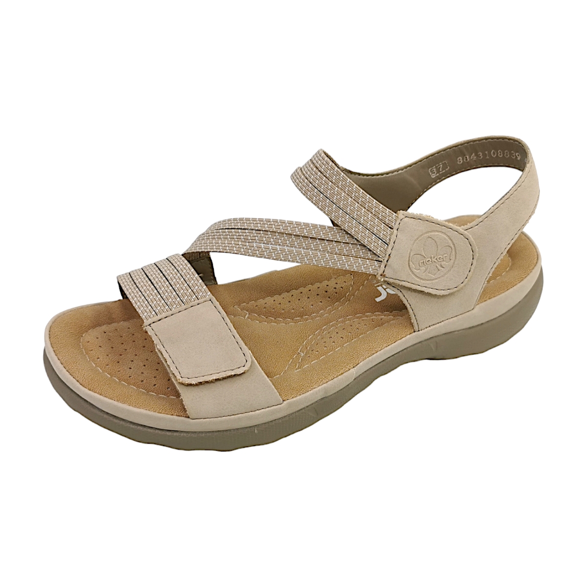 Rieker Morelia/Ribbonstretch 64870-62 Beige Ginger/ Cliff-Weiss 62