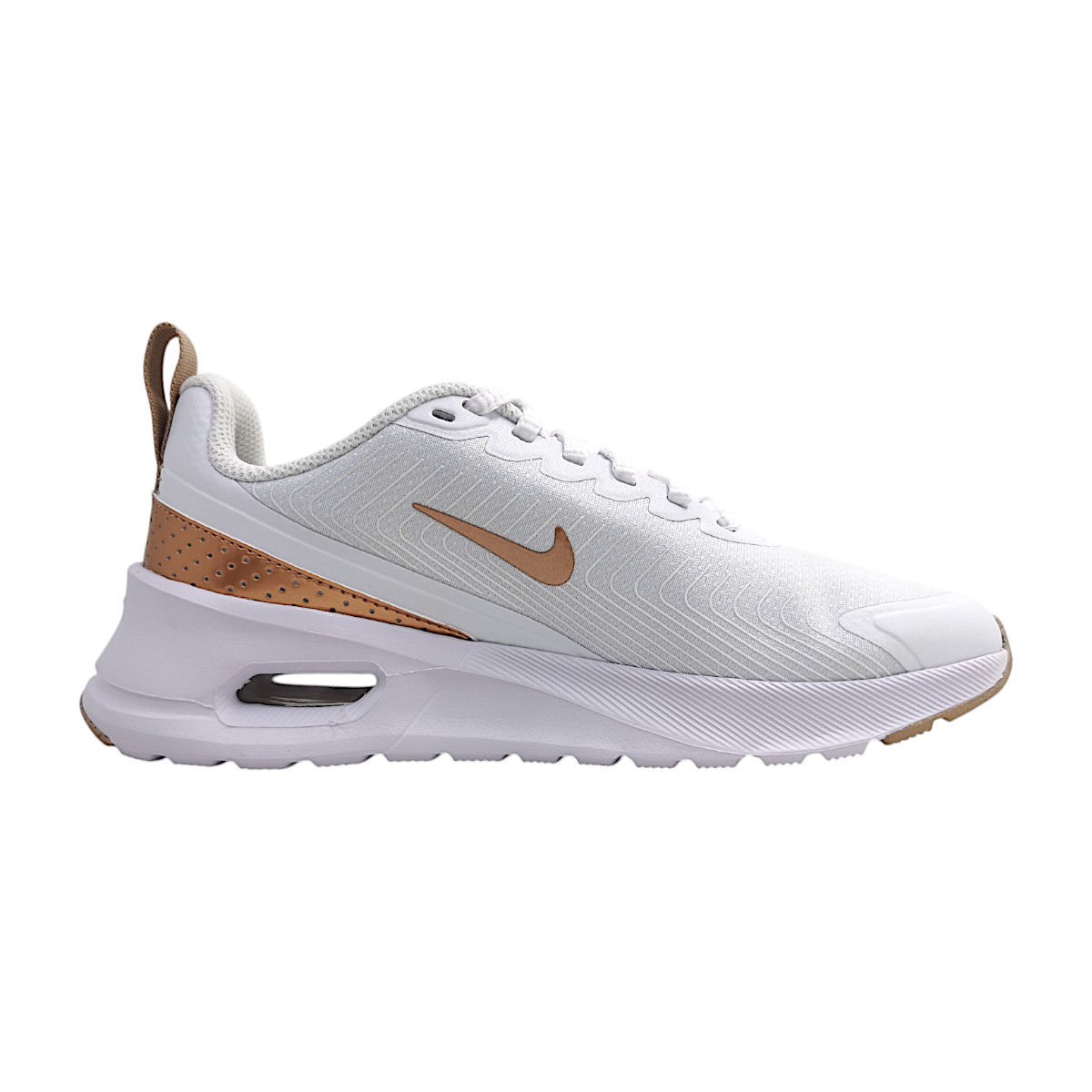 Nike Air Max Nuaxis Sportschuhe Damen Trainingsschuhe Weiß Sport (white/bronze/sand 110, Größe 43.5 EU)