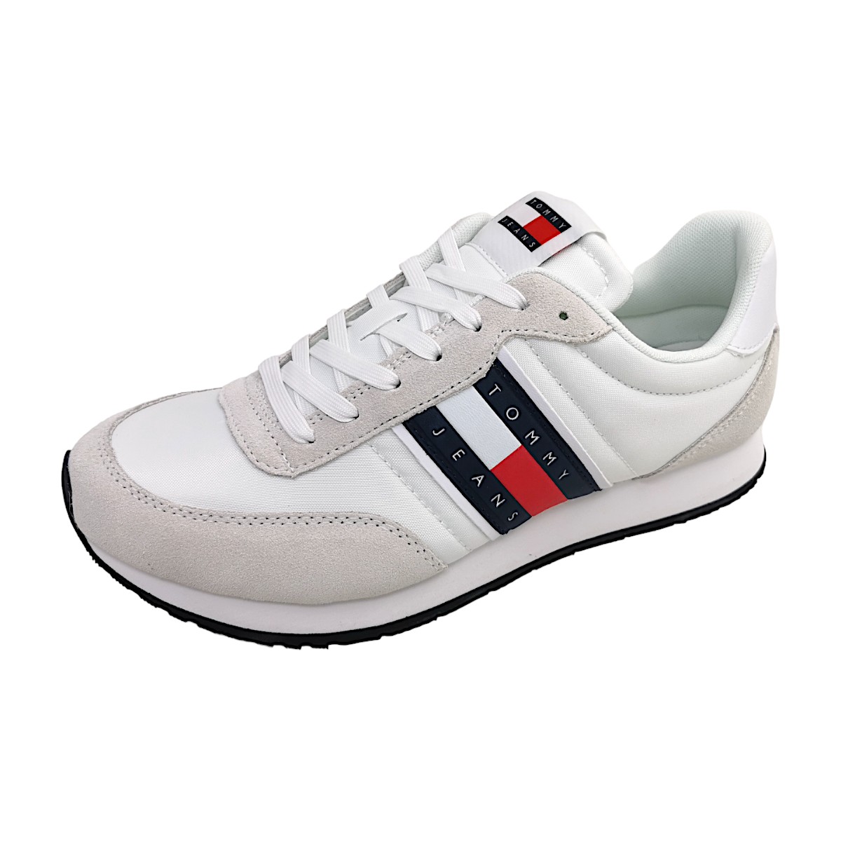 Tommy Hilfiger Herrenschuhe Für lose Einlagen sportlicher Schnürer Weiß Freizeit (YBR Weiß, Größe 45 EU) Tommy Hilfiger Herrenschuhe Für lose Einlagen sportlicher Schnürer Weiß Freizeit (YBR Weiß, Größe 45 EU)