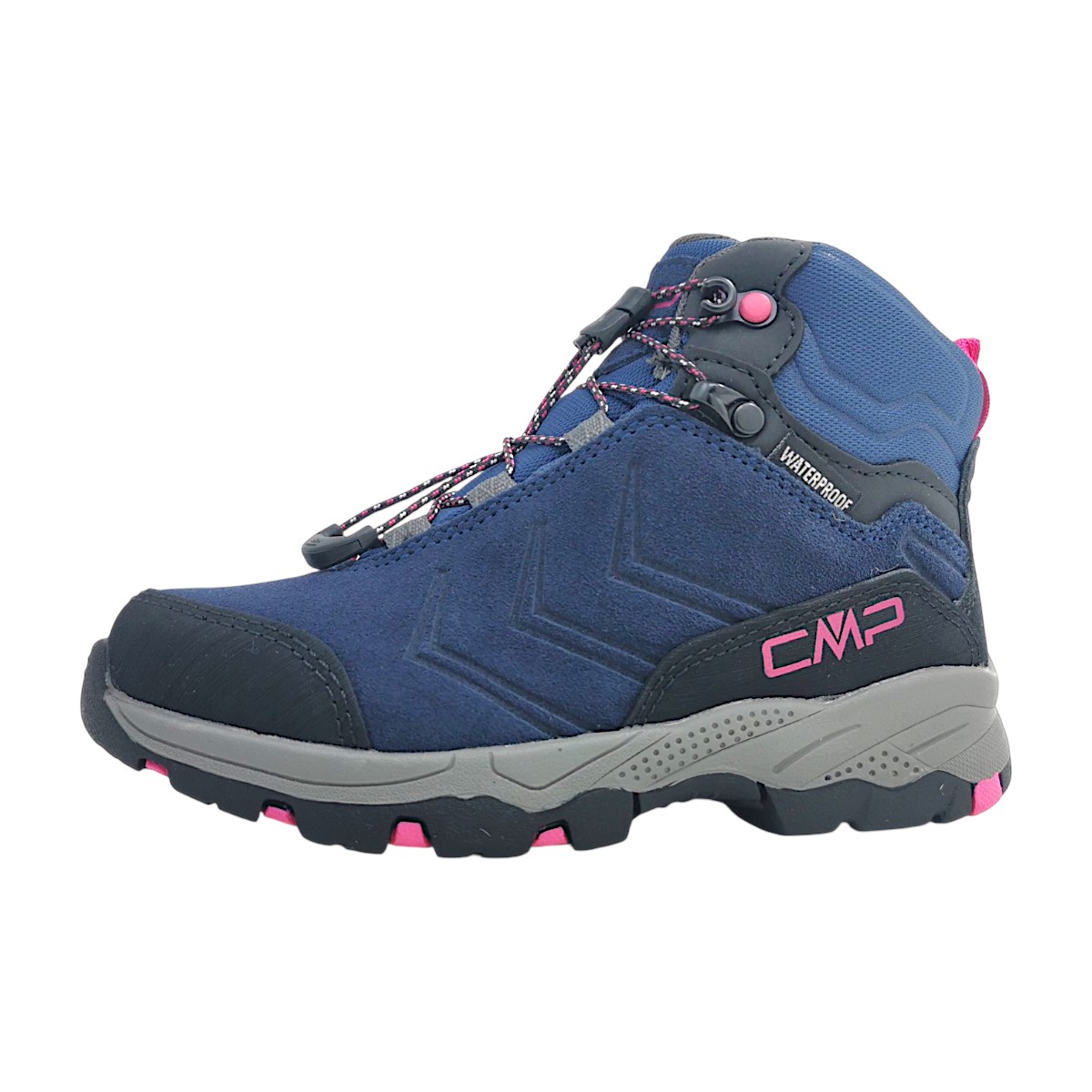 CMP Kids Melnick Mid WP Kinderschuhe Mädchen Schnürstiefel Blau Freizeit (blue/fuxia 30MR, Größe 31 EU)