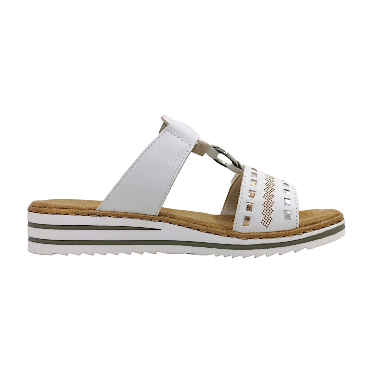 Rieker Alabama/Mirror/Nanao V0636-80 Weiß Weiß/Argento/Rosegold 80