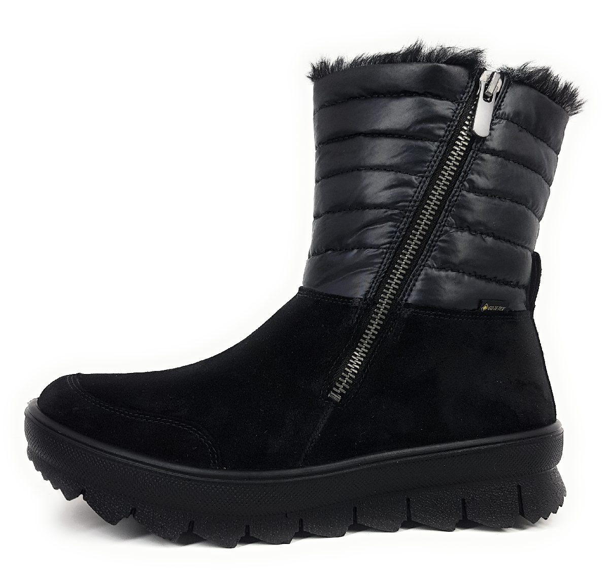 Legero Damenschuhe Stiefel Gefüttert Winterstiefel Schwarz Freizeit