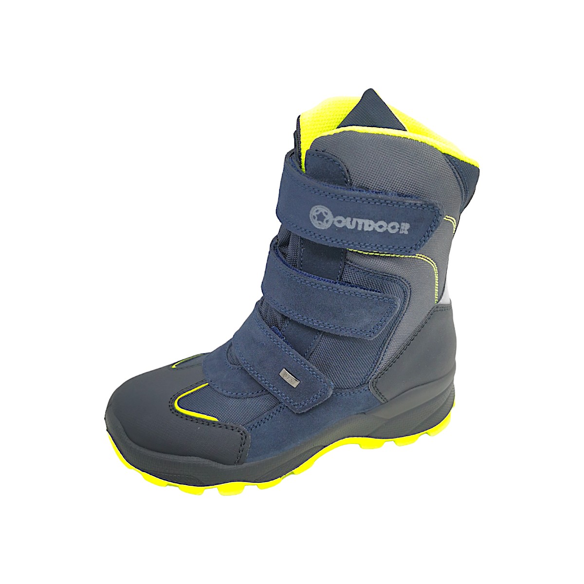 Imac HUSKY Kinderschuhe Jungen Winterstiefel Blau Freizeit (010- Navy-Giallo, Größe 33 EU)