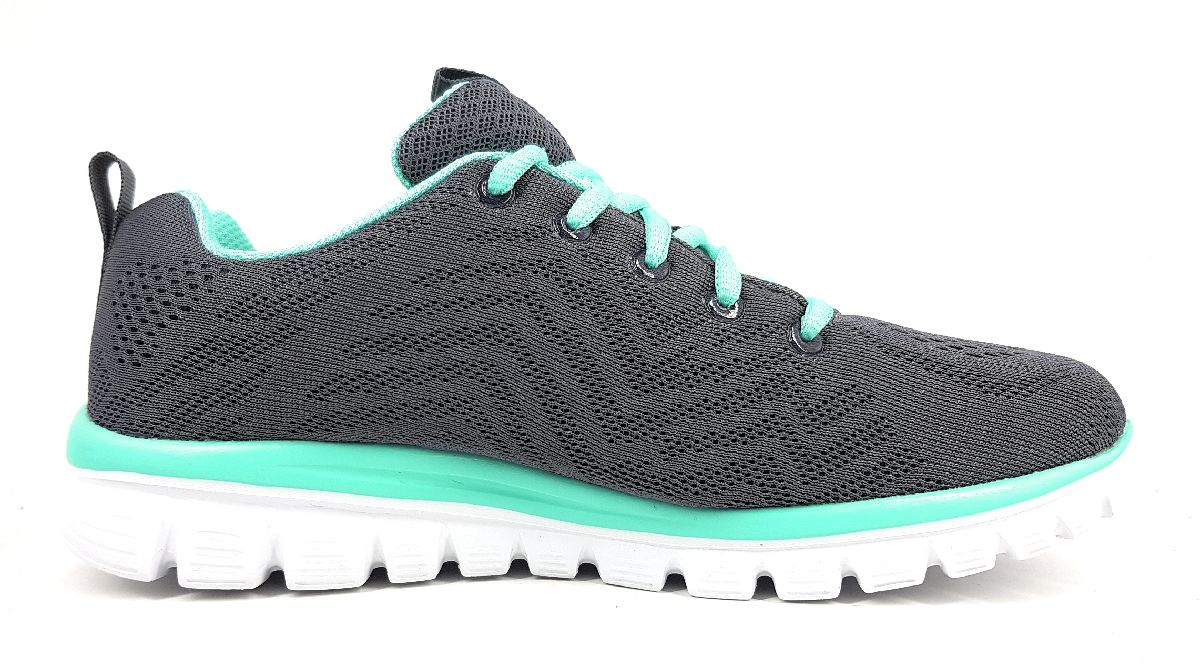 Skechers Graceful 12615 Grau charcoal/ green CCGR