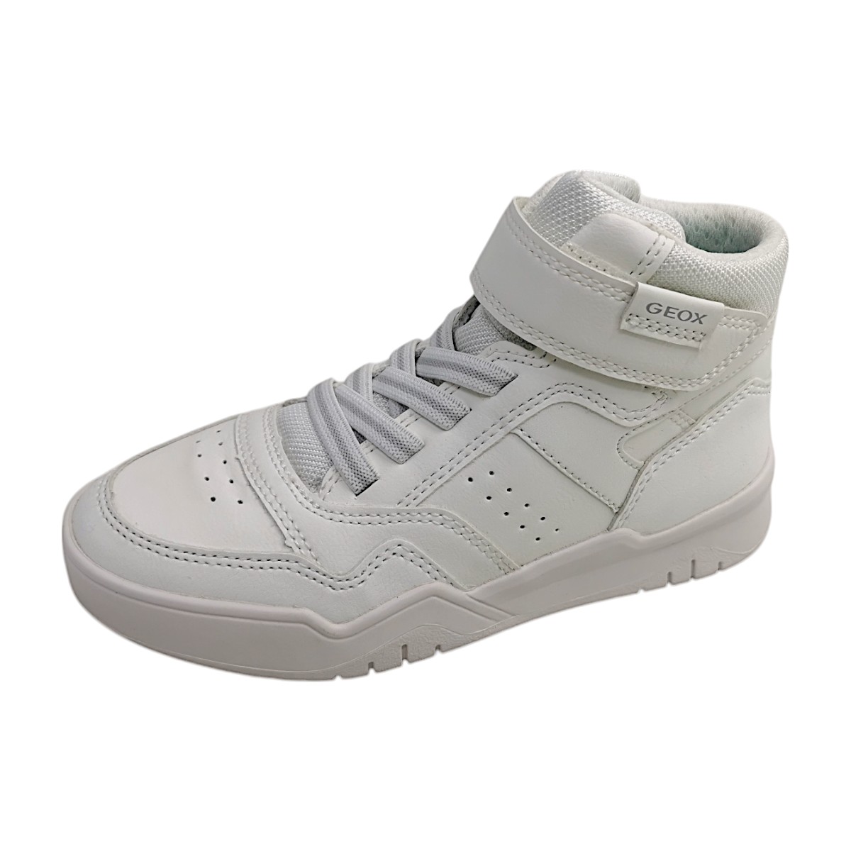 Geox J Perth B F Kinderschuhe Jungen Schnürstiefel Weiß Freizeit