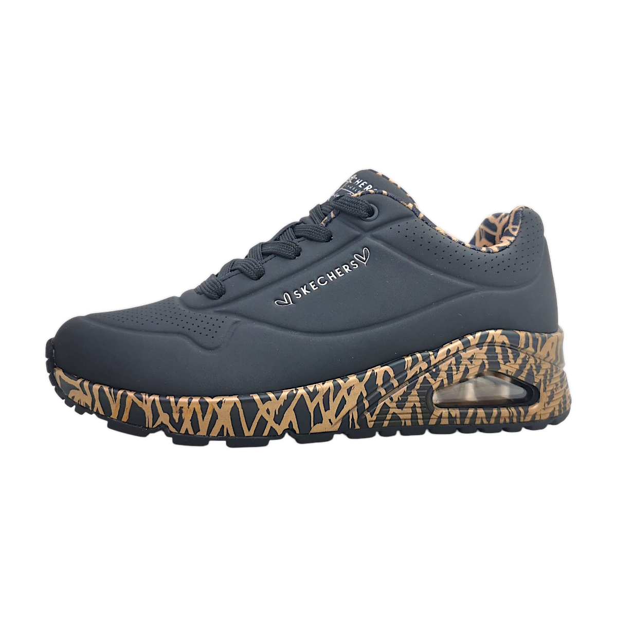 Skechers Uno - Loving Love 155506 BKRG Schwarz Black/gold BKRG
