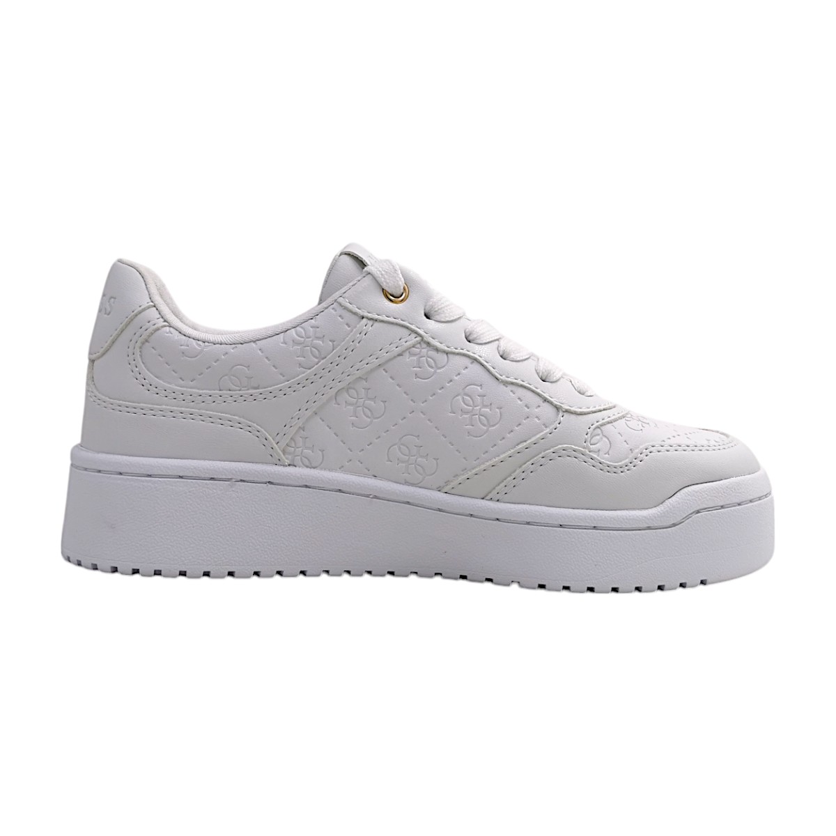 Guess Miram 6 Damenschuhe Für lose Einlagen Schnürer Weiß Freizeit (WHITE white, Größe 39 EU)