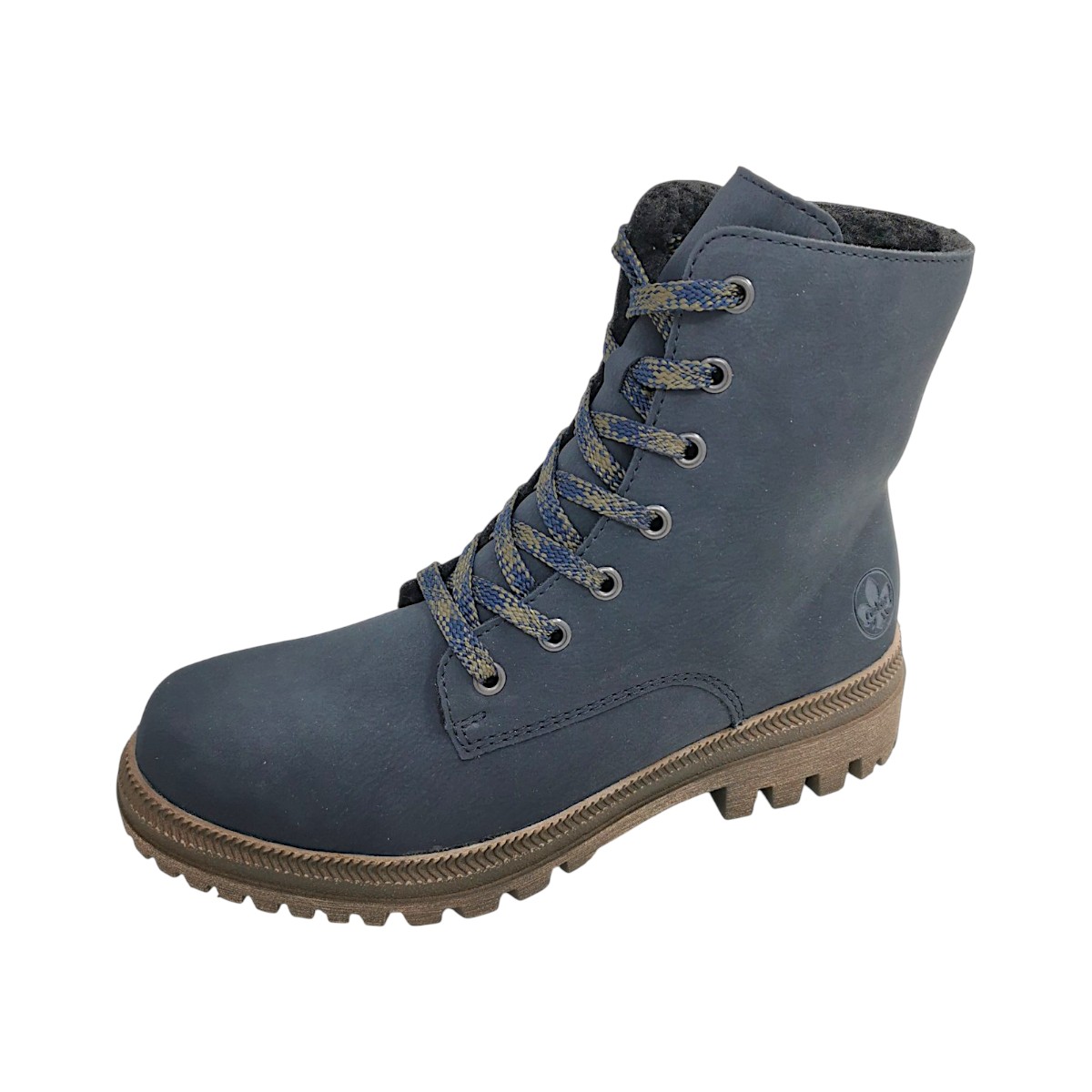 Rieker Damenschuhe Schnürstiefel Blau Freizeit (pazifik 14, Gr. 1:36)