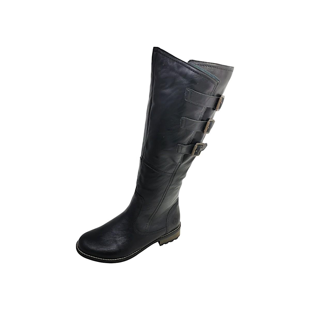 Remonte Damenschuhe Reißverschluss Schaftstiefel Schwarz Freizeit (01 asphalt, Größe 38 EU)