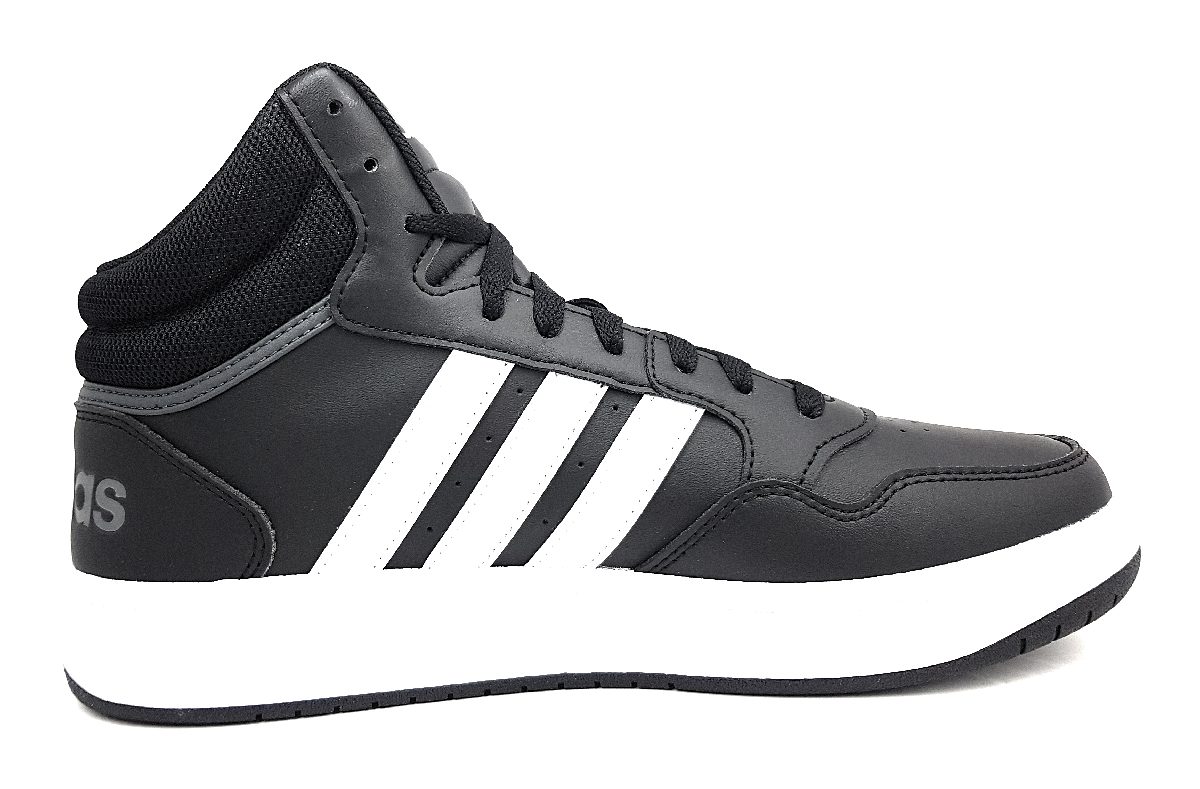 adidas Hoops 3.0 MID Sportschuhe Herren Trainingsschuhe Trainingsschuh Schwarz Freizeit (cblack/ ftwwht, Größe 40.5 EU)