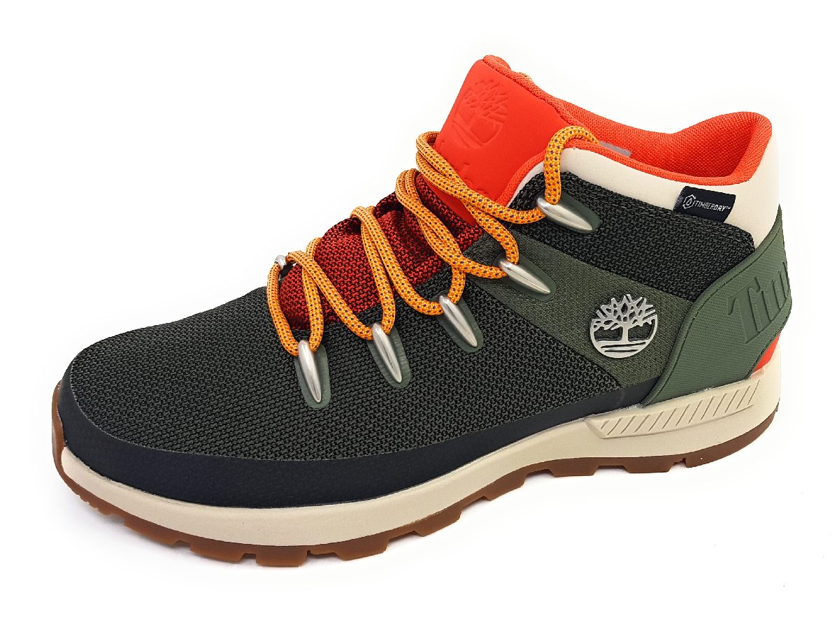 Timberland Sprint Trekker Herrenschuhe Schnürstiefel Grün Freizeit