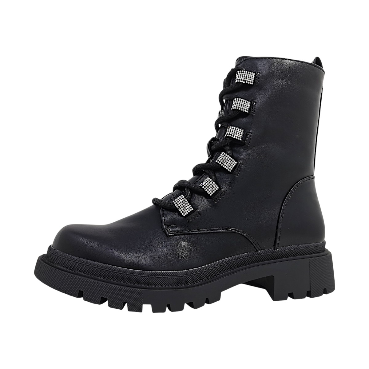 La Strada Damen Schnürstiefel Schwarz Freizeit