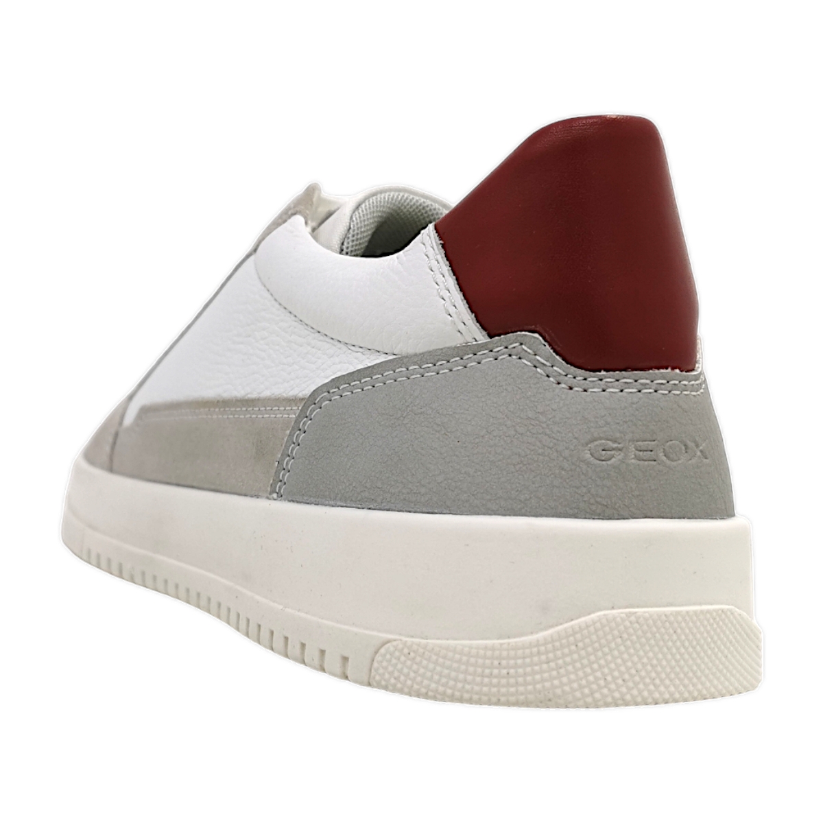 Geox Herrenschuhe Für lose Einlagen Schnürer Weiß Freizeit (C0284 white/grey, Größe 46 EU)