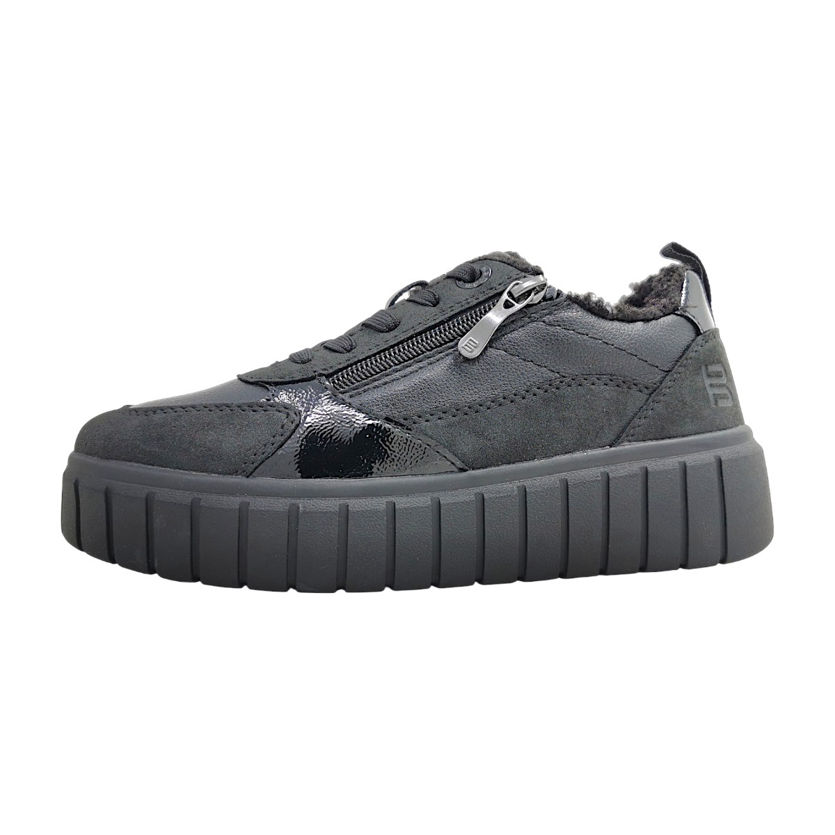 Bagatt Damenschuhe sportlicher Schnürer Schwarz Freizeit